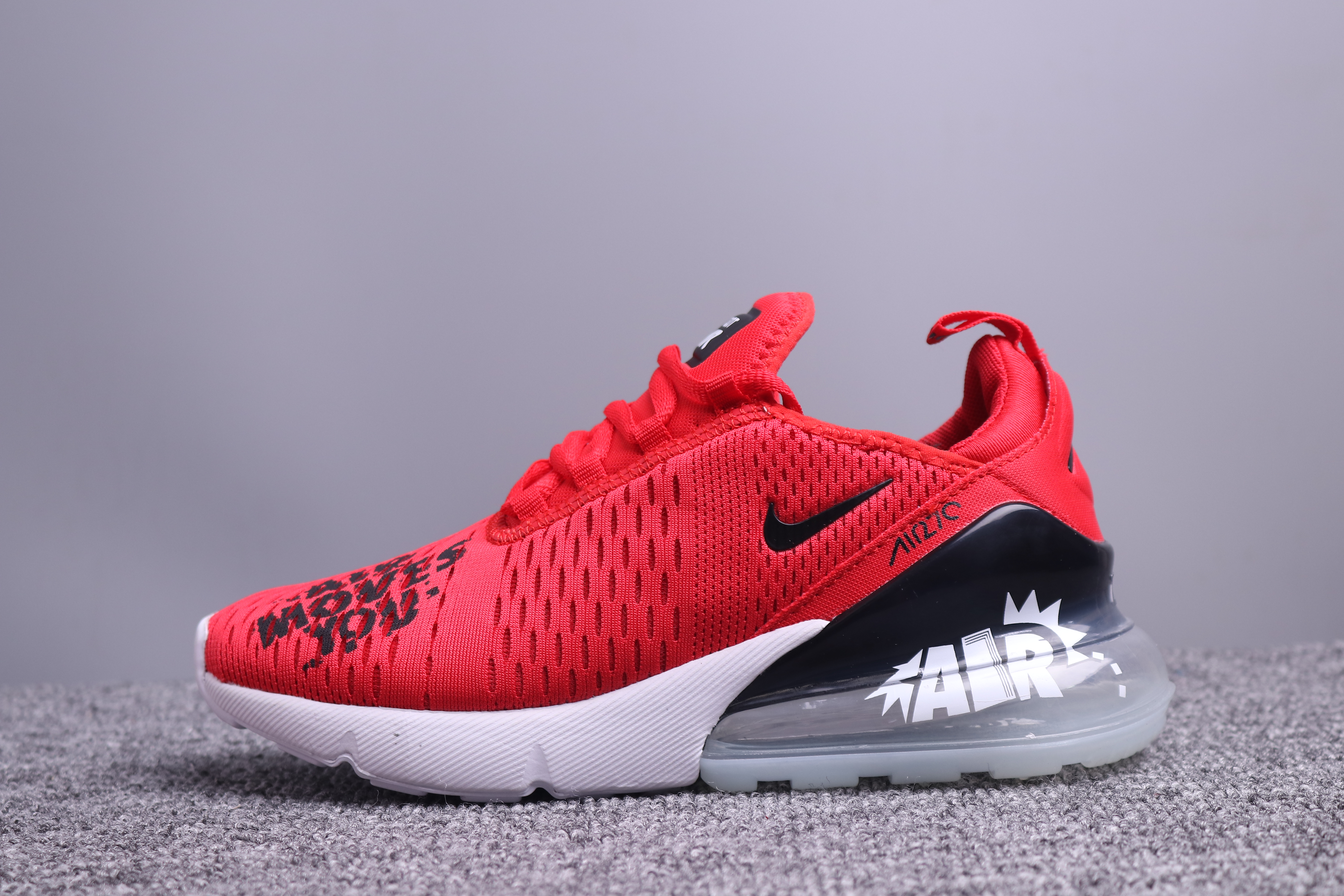 Nike Air Max 270 Graffiti Red Black Shoes